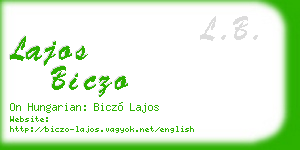 lajos biczo business card